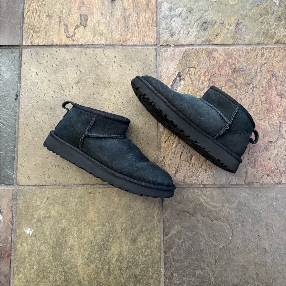 UGG Women’s Black Ultra Mini Boots 7